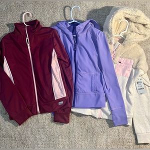 Girls 7/8 zip-up bundle